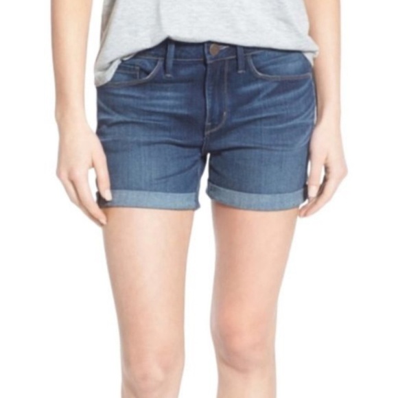 Treasure & Bond Rolled Cuff High-Waist Denim Jean Shorts | Size 32 - Picture 6 of 13